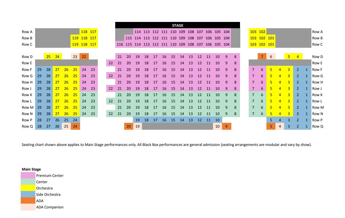 Seating Map of Theater144