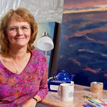Lois Andersen Woman in art studio