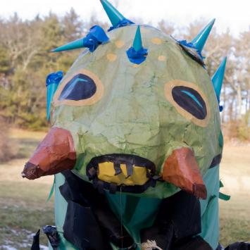 Caddis Fly Larvae: Now is your chance to adopt this unusual UFO lookalike bug! With spikes and legs jutting  every which way, he's a pretty special character.  Requires 1 person to carry.