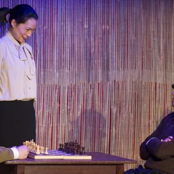 Rehearsal photo from The Joy Luck Club