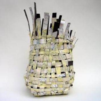 Louise Berliner Basket Woven paper basket